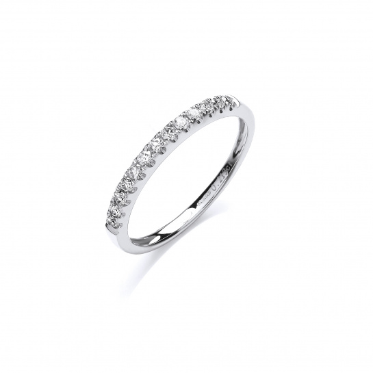 18ct White Gold 0.20ctw Half Eternity Ring
